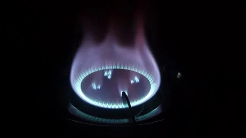 Gas stove flame Stock Footage 317287044