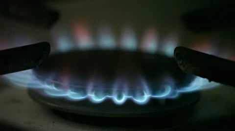 Gas Stove Ignition Stock Footage 10589442