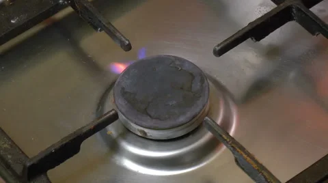 Gas Stove Ignition Stock Footage 39818065