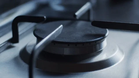 Gas stove ignition 스톡 동영상 125851569