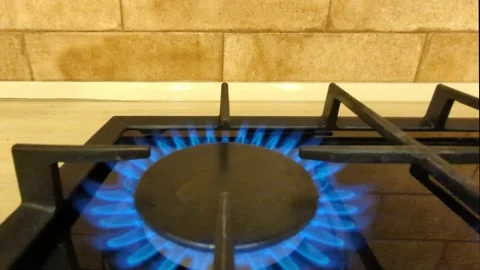 Gas stove in the kitchen Stock Footage 291109409