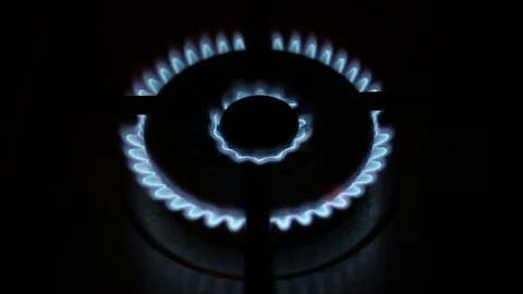 Gas Stove light up Video stock 72902309