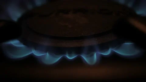 Gas Stove Macro:Tilt Down 스톡 동영상 223424431