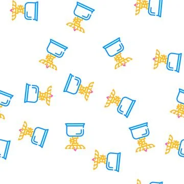 Gas stove vector seamless pattern Stock Illustration