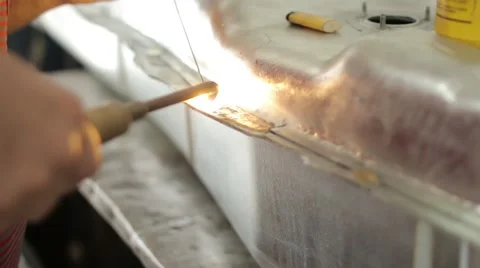 Gas Tank being weld Video stock 44280771
