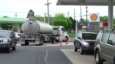 Gas tanker2 Stock Footage 8555632