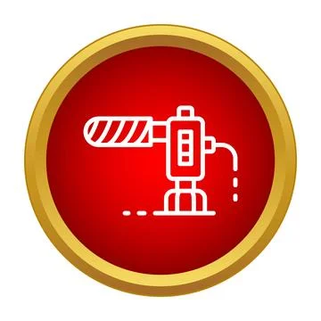 Gas tap burner creating flame icon vector 库存插图