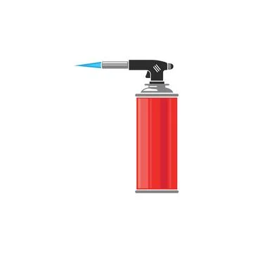 Gas torch bottle icon vector illustration design template Stock Illustration