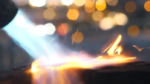 Gas Torch Close up Vídeo Stock 118861218