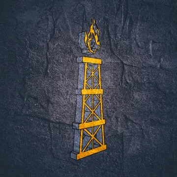 Gas tower icon. Stock Illustration