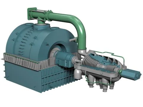 Gas turbine Stock Illustration