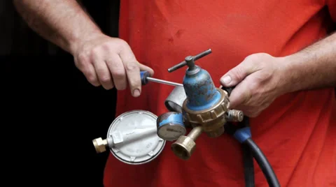 Gas valve Stock Footage 39819209