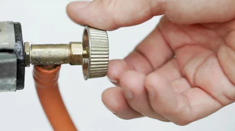 Gas Valve Opening Stock Footage 35918177