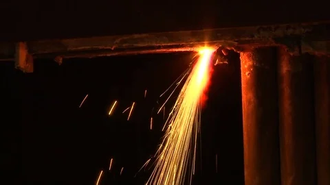 Gas welding flame Stock Footage 76390544