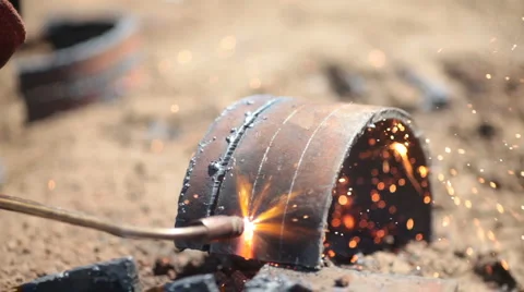 Gas welding Stock Footage 1017544