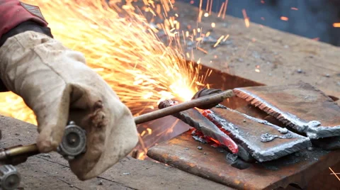 Gas welding Stock Footage 1018119
