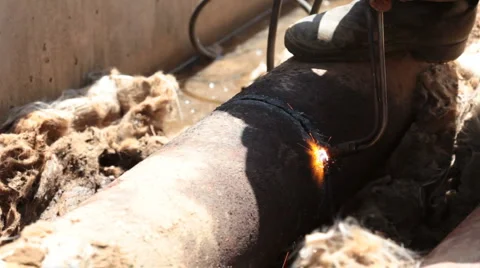 Gas welding Stock Footage 1018710