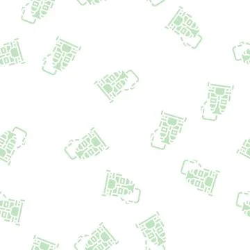 Gas welding glyph vector seamless pattern Stock Illustration