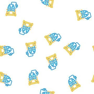 Gas welding vector seamless pattern 스톡 일러스트