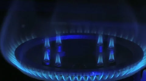 Gas_flame_pan_3 Stock Footage 11610677