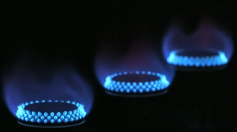 Gas_flames_three_focus_2 Stock Footage 11610763