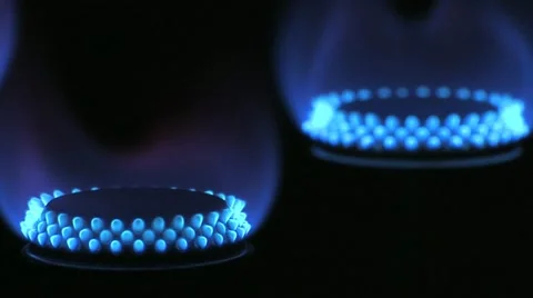 Gas_flames_two_focus_pull_3 Video stock 11610794