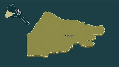 Gash Barka, Eritrea, extruded and isolated. Pattern Stock Footage 158353064