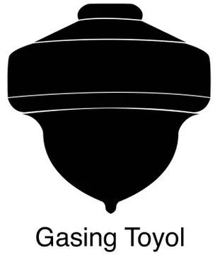 Gasing Toyol Black and white Stock Illustration