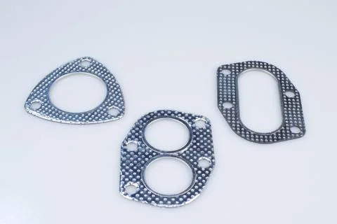 Gaskets for the motor of the car of different sizes. Stock Illustration