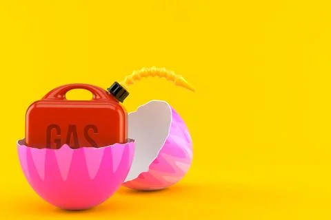 Gasoline can inside easter egg Stock Illustration