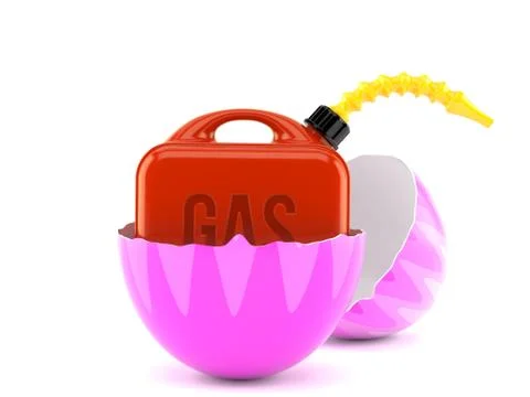 Gasoline can inside easter egg 스톡 일러스트