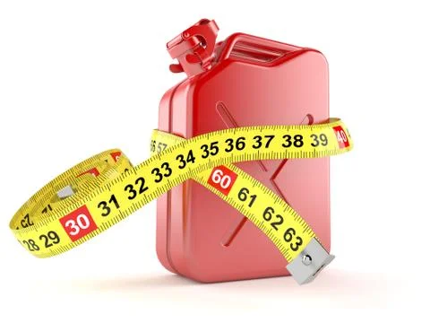 Gasoline canister with centimeter Stock Illustration