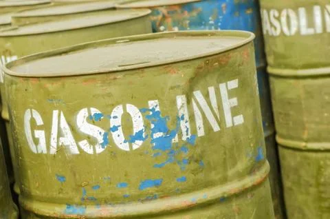 Gasoline drums Stock Photos