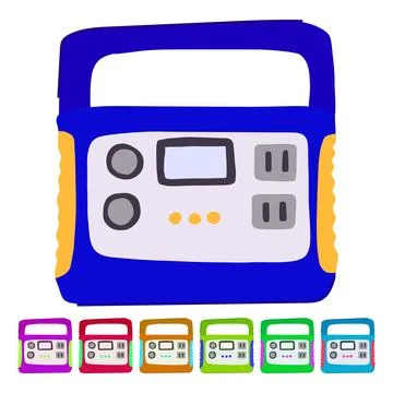 Gasoline electricity generator vector cartoon graphic Stock Illustration