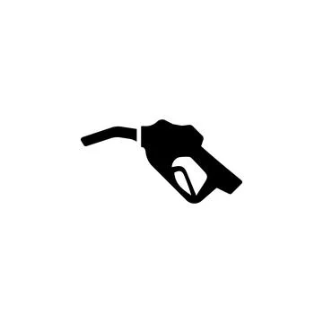 Gasoline Fuel Pump Dispenser, Petrol Gas Station Nozzle Solid Flat Vector I.. Stock Illustration