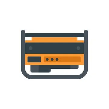 Gasoline generator icon flat isolated vector Illustrazione stock
