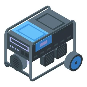 Gasoline generator icon isometric vector. Power energy Illustrazione stock