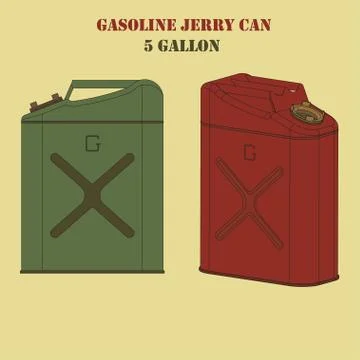 Gasoline jerry can Stock Illustration