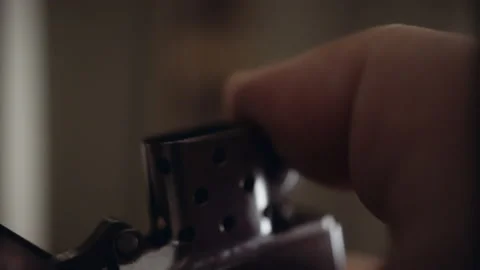 Gasoline lighter close-up does not light up Stock Footage 153117091