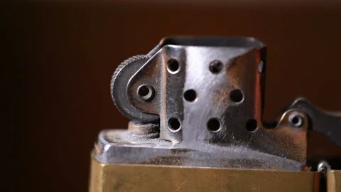 Gasoline lighter close up Stock Footage 168645302