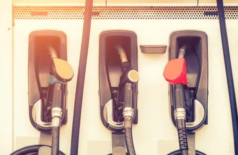 Gasoline nozzle 库存照片
