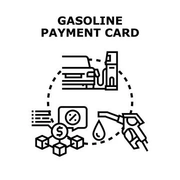 Gasoline payment card program vector illustration Stock Illustration