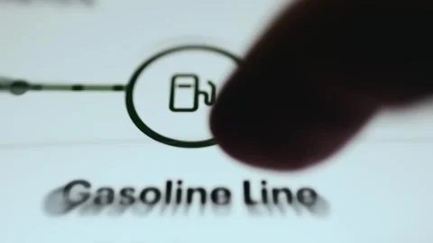 Gasoline Pipeline Touchscreen Flow Control Interface Stock Footage 339456925
