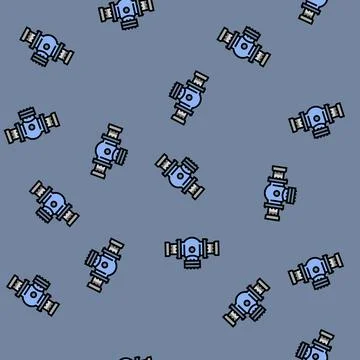 Gasoline pipeline vector seamless pattern Stock Illustration