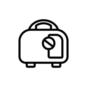 Gasoline portable generators icon vector outline illustration Stock Illustration