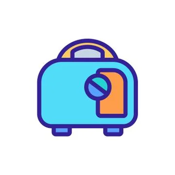 Gasoline portable generators icon vector outline illustration Stock Illustration