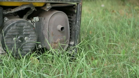 Gasoline powered portable generator Stock Footage 89864669