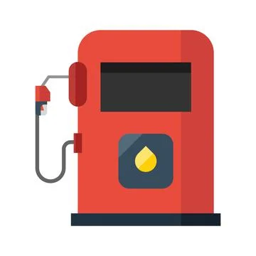 Gasoline pump flat clipart vector illustration Stock Illustration