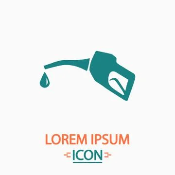 Gasoline pump nozzle computer symbol Stock Illustration