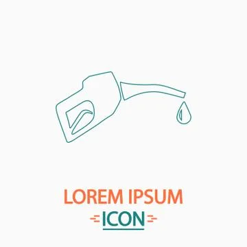 Gasoline pump nozzle computer symbol Stock Illustration